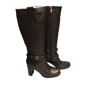 BANDOLINO BD AISEL WOMENS MED DARK BROWN LEATHER  TALL‎ BOOTS SIZE 10 MNIB